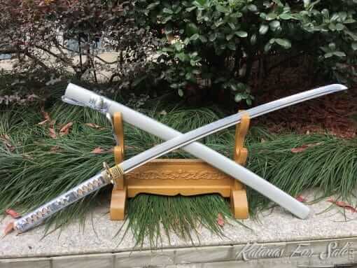 Japanese Katana T10 Folded Clay Tempered Steel with Hadori Polish - Image 3