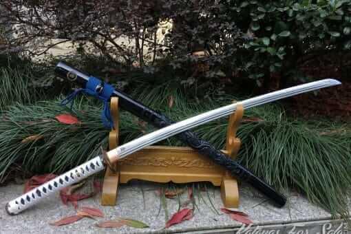 Samurai Katana Sword T10 Folded Clay Tempered Steel with Hadori Polish