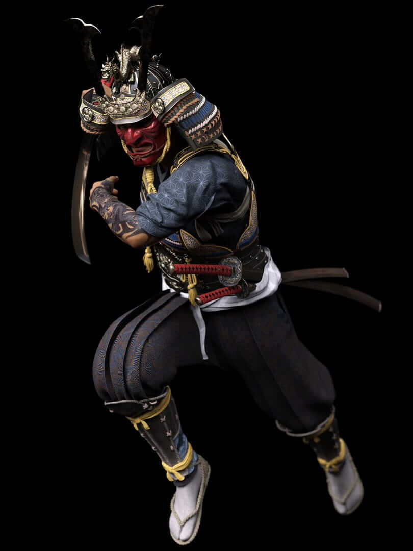 Japanese-Samurai-With-Carbon-Steel-Katana