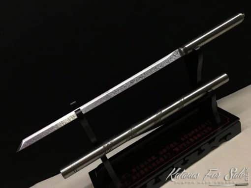 Baton Sword 1060 Carbon Steel with Stainless Steel Scabbard - Image 3