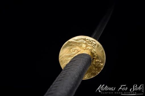 Nagamaki Sword T10 Folded Steel with Special Jade Pattern Saya and Thick High Quality Sageo - Image 5