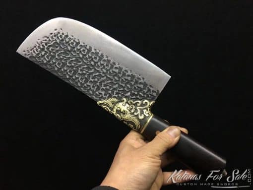 Butcher Knife Stainless Steel with Volcano Dust Pattern - Image 2