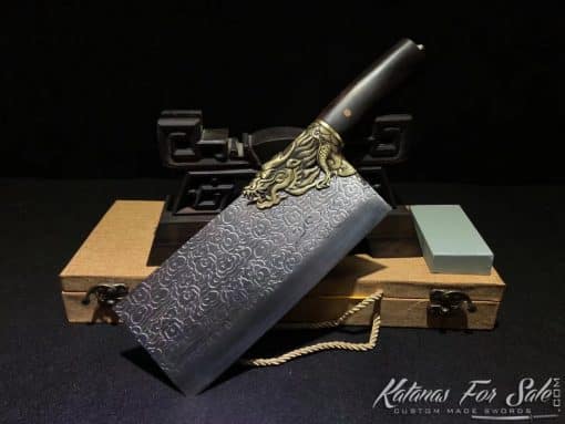Butcher Knife Stainless Steel with Cloud Pattern - Image 2