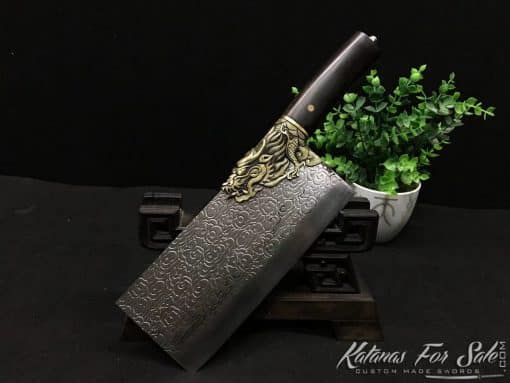 Butcher Knife Stainless Steel with Cloud Pattern - Image 4