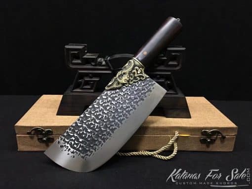 Butcher Knife Stainless Steel with Volcano Dust Pattern - Image 4