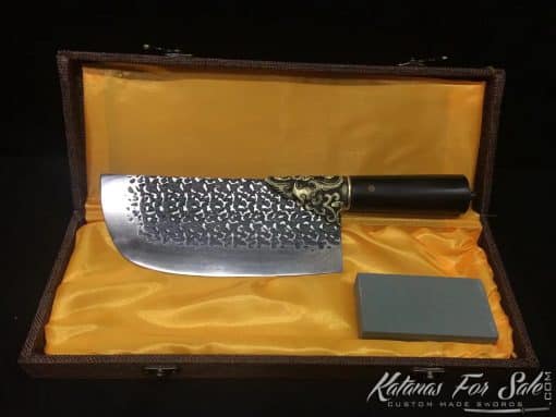 Butcher Knife Stainless Steel with Volcano Dust Pattern - Image 5