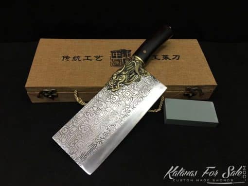 Butcher Knife Stainless Steel with Cloud Pattern - Image 5