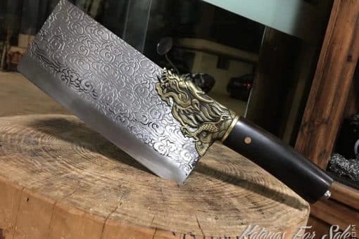 Butcher Knife Stainless Steel with Cloud Pattern
