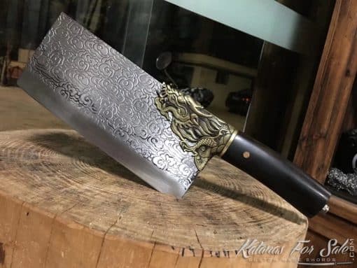 Butcher Knife Stainless Steel with Cloud Pattern
