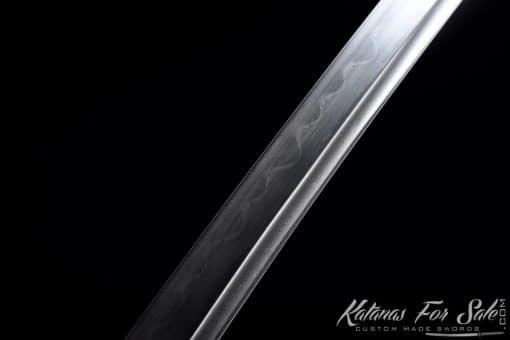 Katana T10 Folded Steel with Gloss Black Special White Paint Saya - Image 8