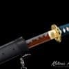 Katana 1060 Carbon Steel with Red Acid Dye and Synthetic Leather Saya with Shoulder Strap