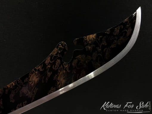 Guandao 1095 Carbon Steel with Antique Flower Acid Pattern - Image 5