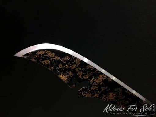 Guandao 1095 Carbon Steel with Antique Flower Acid Pattern - Image 6