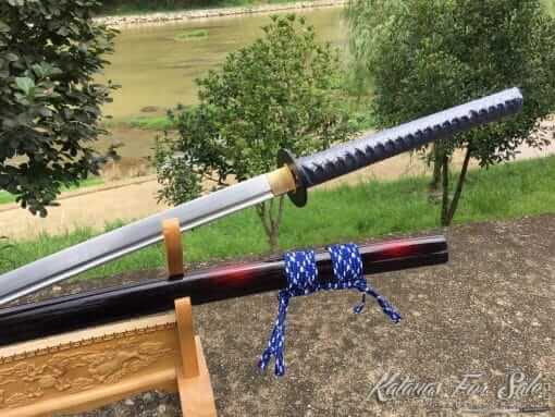 Nodachi 1060 Carbon Steel with Dual Red Hardwood Saya - Image 2
