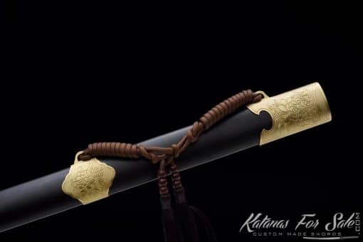 Jian Sword T10 Folded Steel with Ebony Scabbard - Image 7