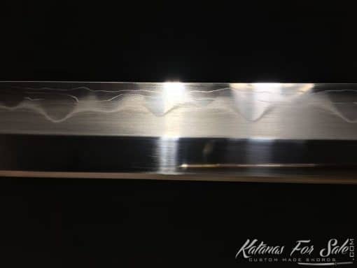 Jian Sword San Mai T10 Folded Clay Tempered Multiple-refined Steel with Copper Saya and Handcrafted Fittings - Image 7