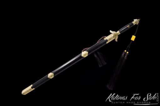 Jian Sword T10 Folded Steel with Ebony Scabbard - Image 6