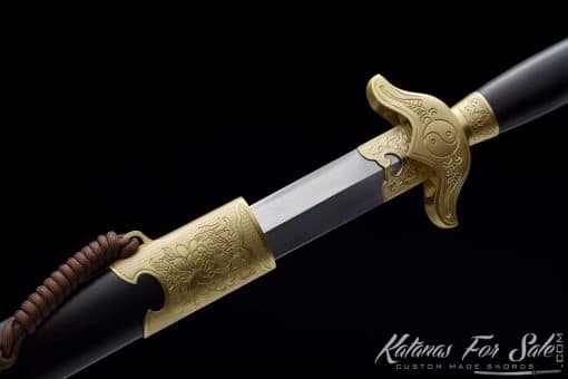 Jian Sword T10 Folded Steel with Ebony Scabbard