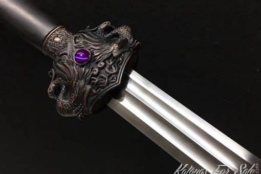 Jian Blade 1095 Carbon Steel with Ebony Wood Scabbard