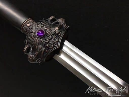 Jian Blade 1095 Carbon Steel with Ebony Wood Scabbard