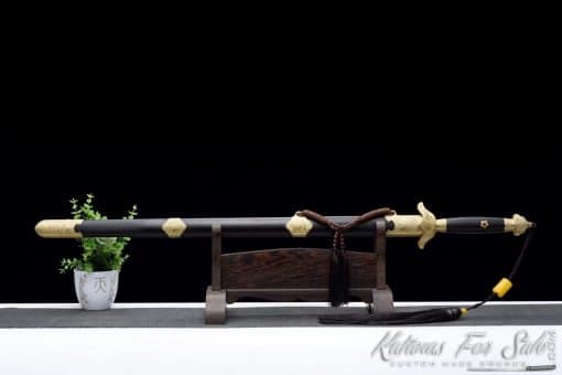 Jian Sword T10 Folded Steel with Ebony Scabbard - Image 3