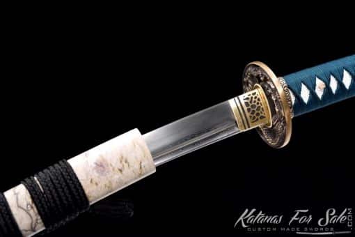 Katana T10 Folded Steel with Marble Pattern Saya