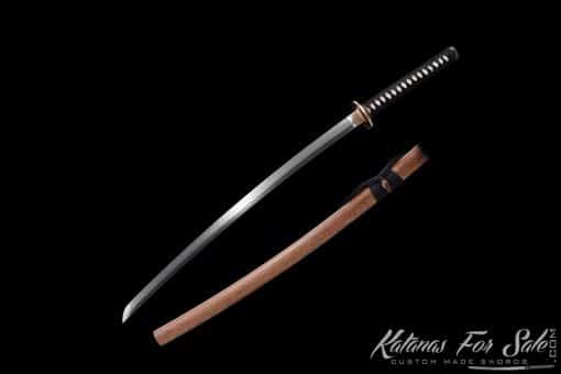 Katana T10 Folded Clay Tempered Steel with Rosewood Saya - Image 4