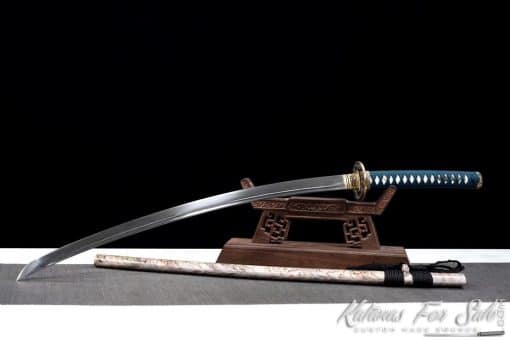 Katana T10 Folded Steel with Marble Pattern Saya - Image 5