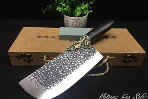 Butcher Knife Stainless Steel with Volcano Dust Pattern