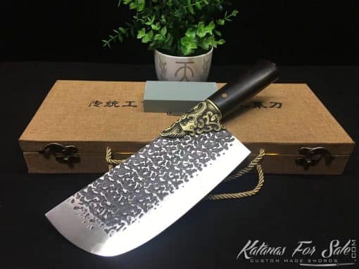 Butcher Knife Stainless Steel with Volcano Dust Pattern