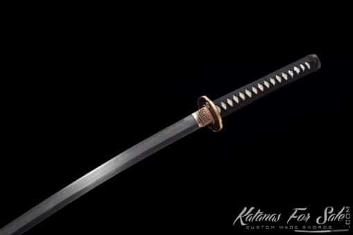 Katana T10 Folded Clay Tempered Steel with Rosewood Saya - Image 6