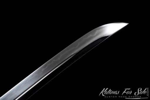 Nagamaki T10 Folded Clay Tempered Steel with Gloss Black Hardwood Saya - Image 8