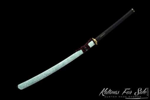Nagamaki Sword T10 Folded Steel with Special Jade Pattern Saya and Thick High Quality Sageo - Image 4