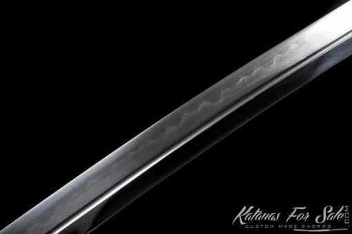 Nagamaki T10 Folded Clay Tempered Steel with Gloss Black Hardwood Saya - Image 9