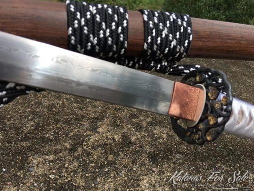 Nodachi Sword 1095 Folded Steel with Rosewood Saya - Image 5