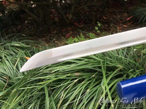 Nodachi Sword 1060 Carbon Steel with Blue Saya - Image 8