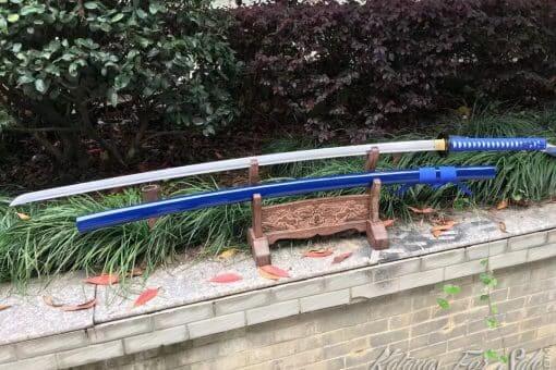 Nodachi Sword 1060 Carbon Steel with Blue Saya