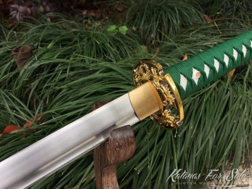 Nodachi Sword 1060 Carbon Steel with Green Saya
