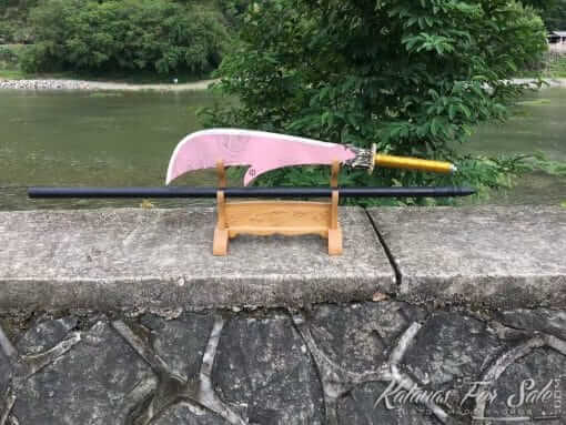 Guandao Blade 1095 Carbon Steel with Purple Pink Acid Dye - Image 7