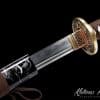 Katana T10 Folded Steel with Gloss Black Special White Paint Saya