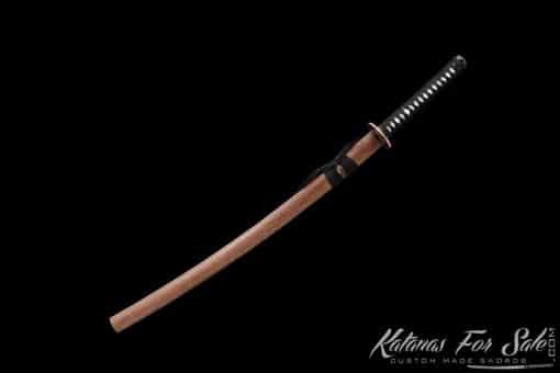 Katana T10 Folded Clay Tempered Steel with Rosewood Saya - Image 10
