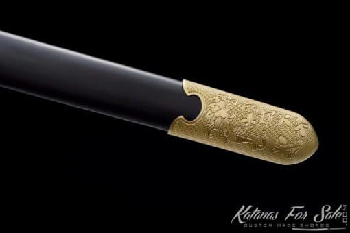 Jian Sword T10 Folded Steel with Ebony Scabbard - Image 9