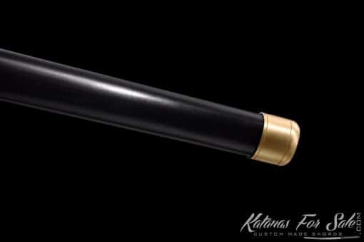 Shirasaya Ninjato T10 Clay Tempered Steel with  Ebony Saya & Brass Fitting - Image 7