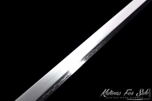 Shirasaya Ninjato T10 Clay Tempered Steel with  Ebony Saya & Brass Fitting - Image 5