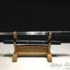 Shirasaya Ninjato 9260 Spring Steel with Black Hardwood Saya and Engraved Bamboo