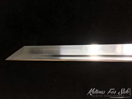 Shirasaya Ninjato 9260 Spring Steel with Rosewood Saya and Handmade Copper Fittings - Image 3