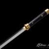 Shirasaya Ninjato T10 Clay Tempered Steel with  Ebony Saya & Brass Fitting