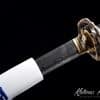 Tachi Sword T10 Folded Steel with Gloss White Dragon Saya