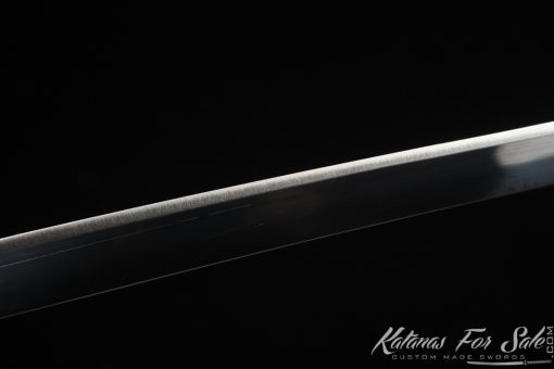 Katana 1060 Carbon Steel with Black Acid Dye and Black & white Hardwood Saya - Image 3