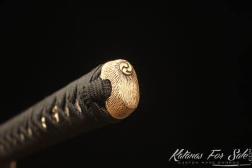Handmade Katana T10 Clay Tempered Steel with Black and Red Hardwood Saya - Image 10